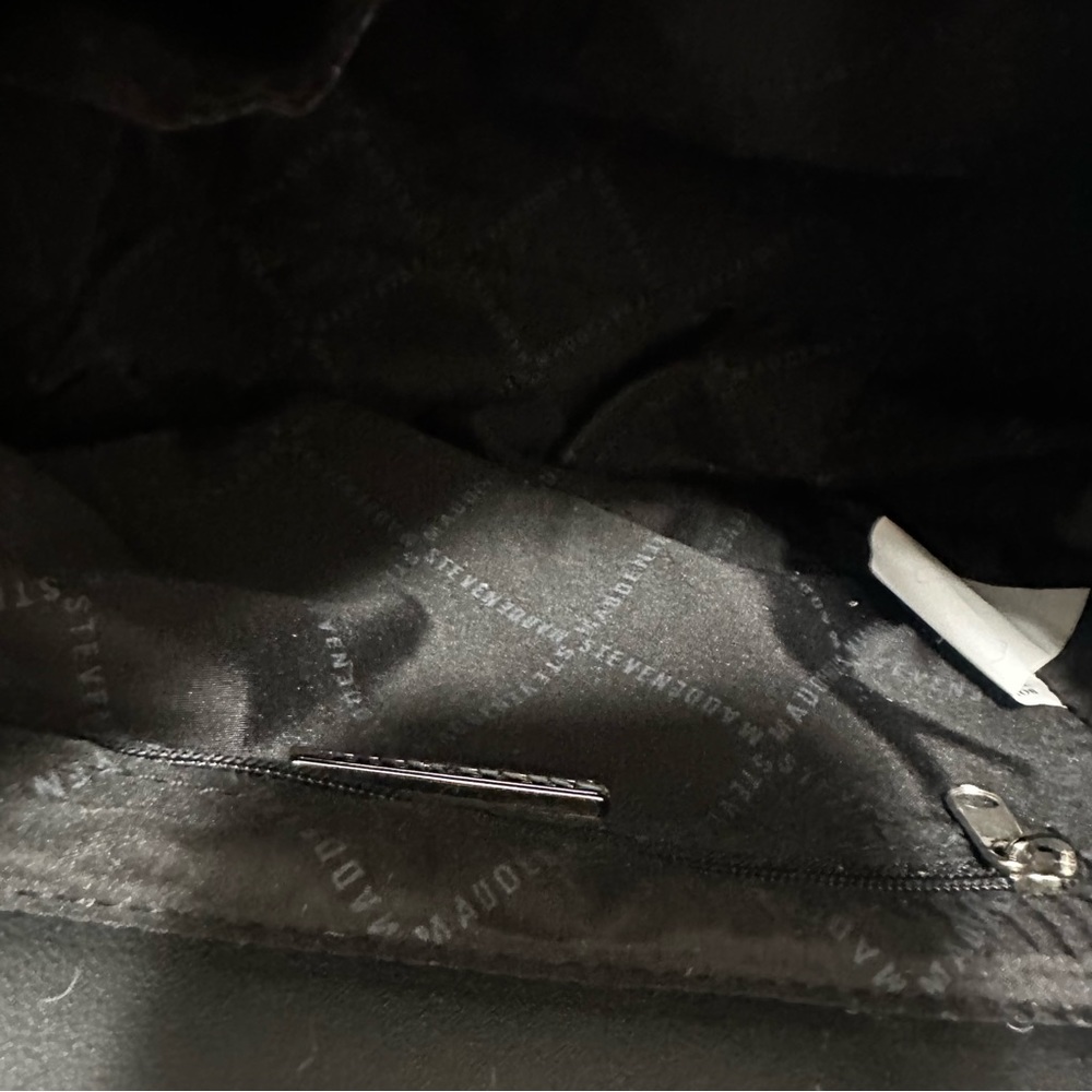 Steve Madden Black Sherpa Authentic Bwebber Satch… - image 4